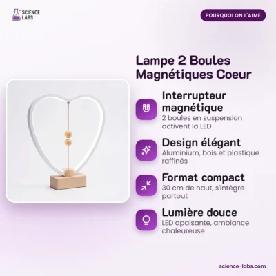 Herz Lampe mit 2 Magnetkugeln Bild 3