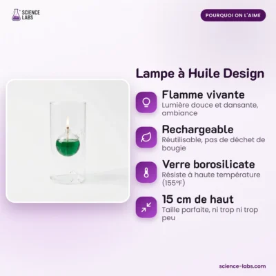 Design Öllampe aus Glas Bild 3