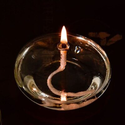 Öllampe Kieselstein aus Glas Bild 7