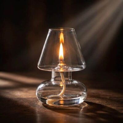 Moderne Öllampe aus Glas