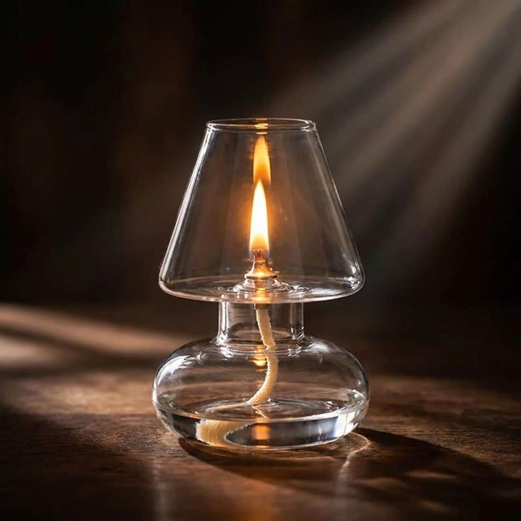 Moderne Öllampe aus Glas