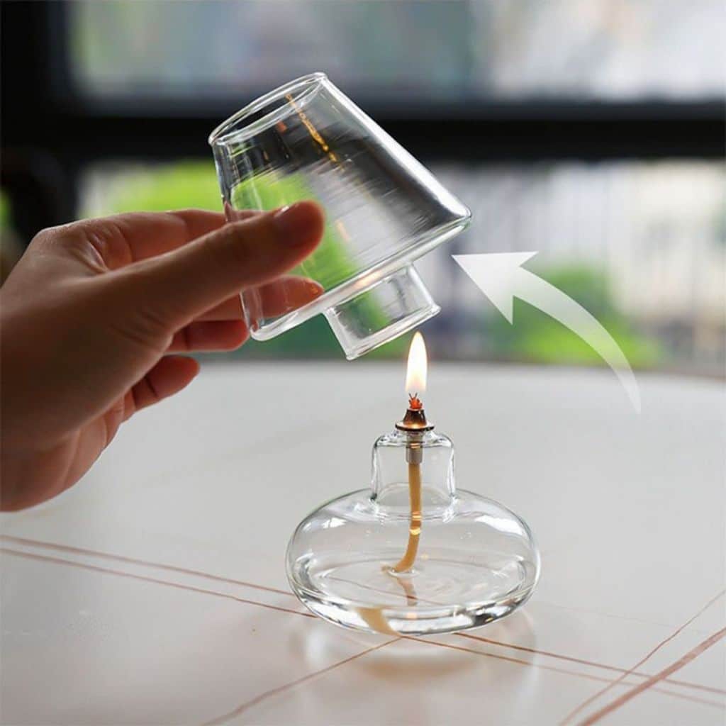 Moderne Öllampe aus Glas Bild 7