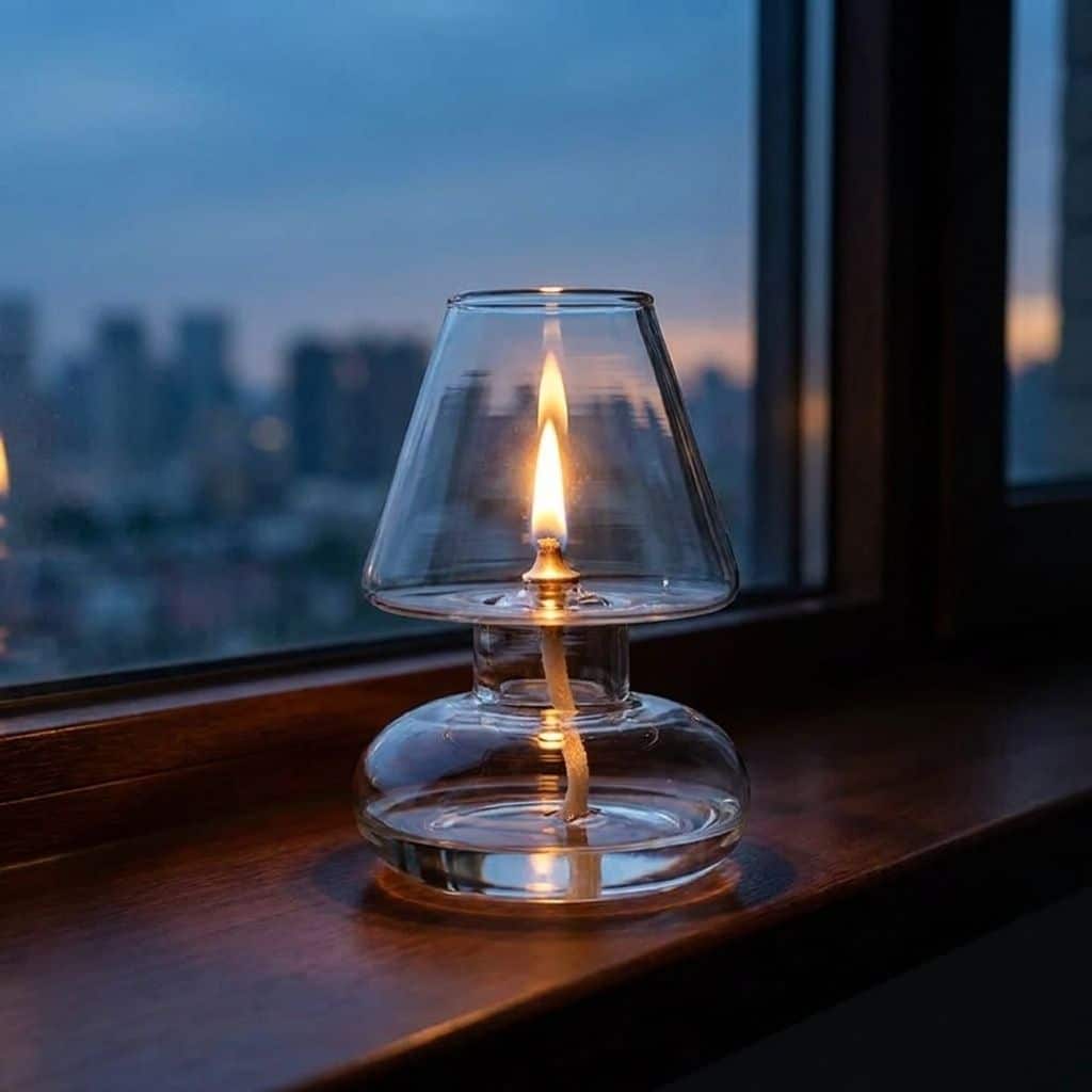 Moderne Öllampe aus Glas Bild 6
