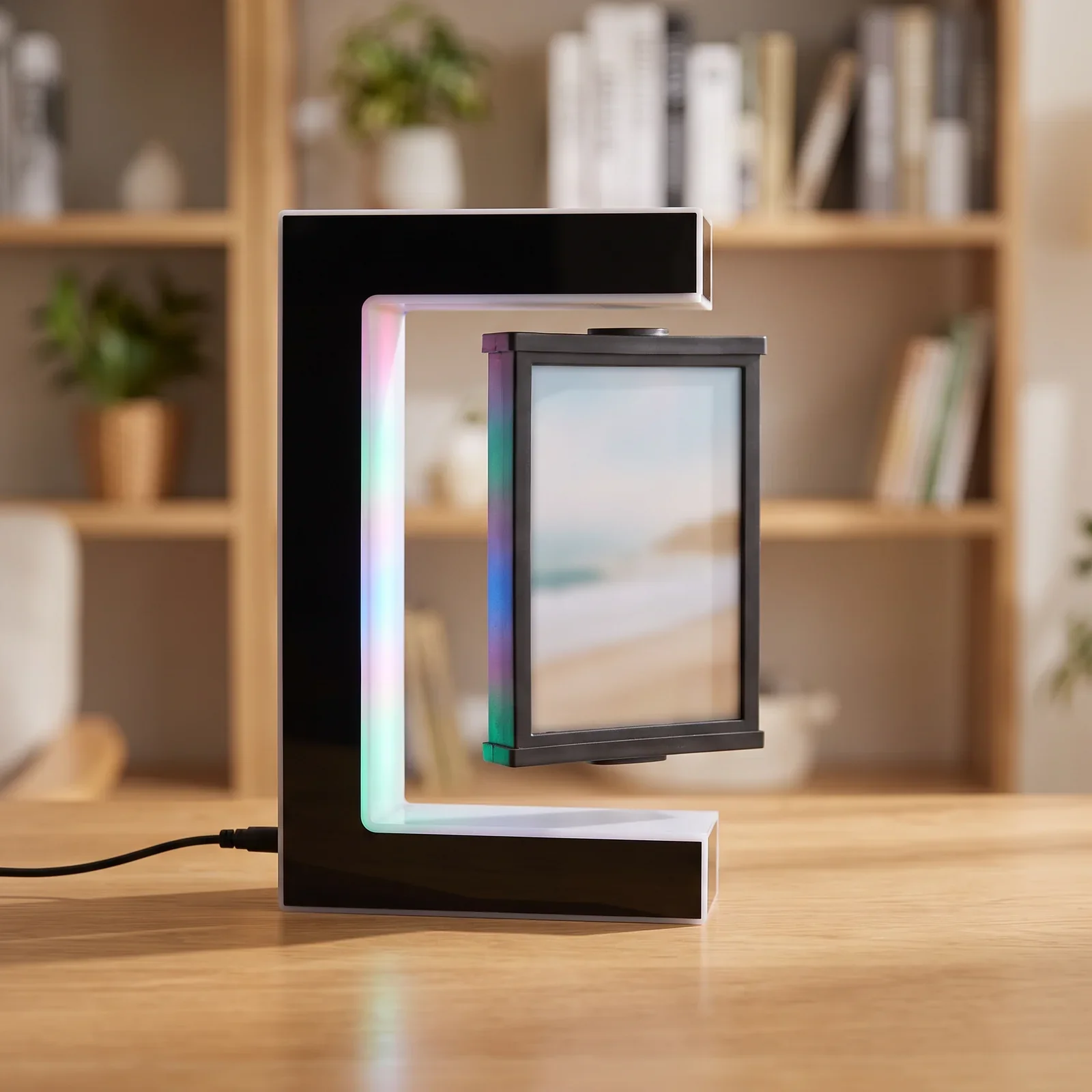 Schwebender Bilderrahmen mit LED