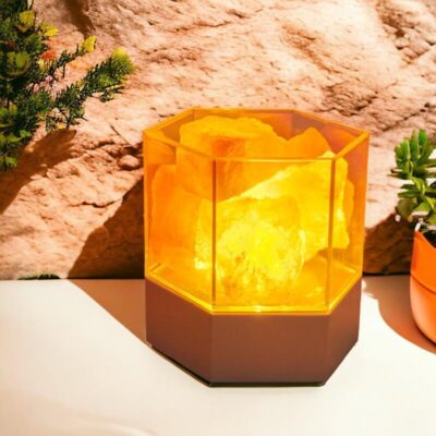 Salzkristall Nachttischlampe Bild 2