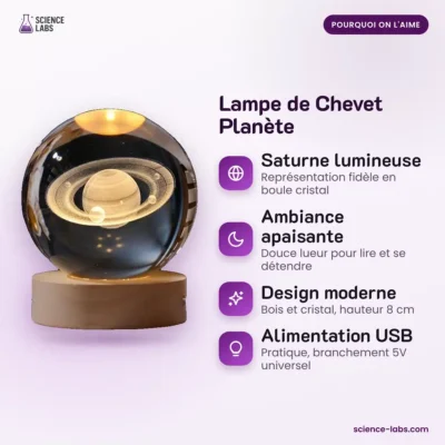 Planeten Nachttischlampe Saturn Bild 3