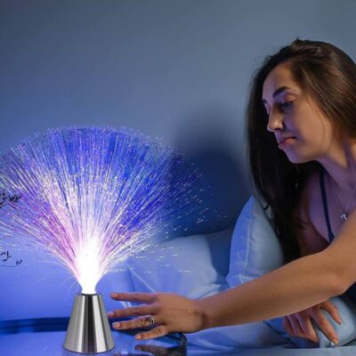 Glasfaser Lampe mit Farbwechsel Bild 6