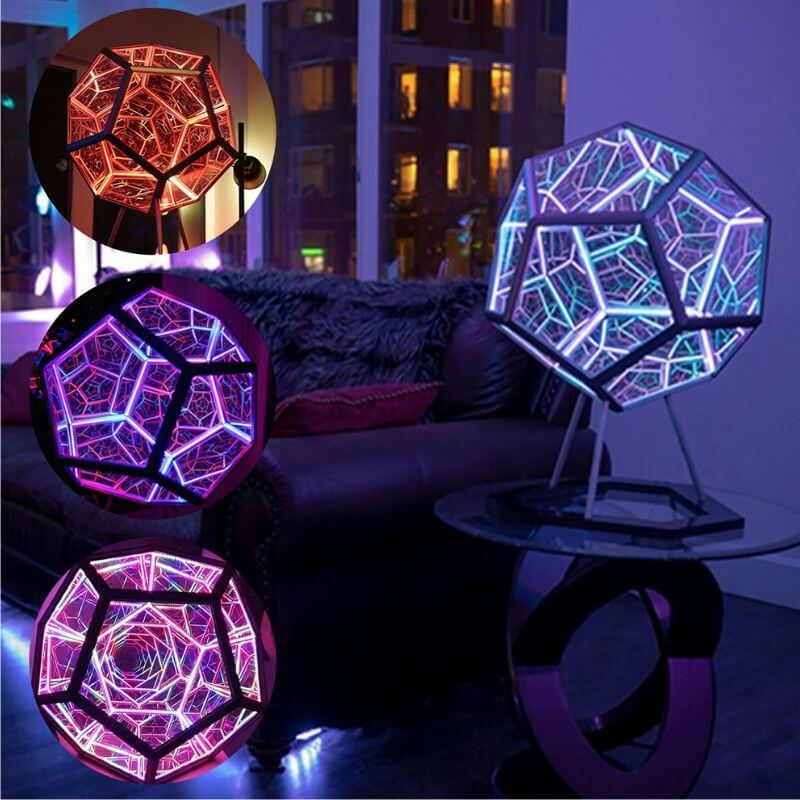Futuristische Dodekaeder Tischlampe Bild 2