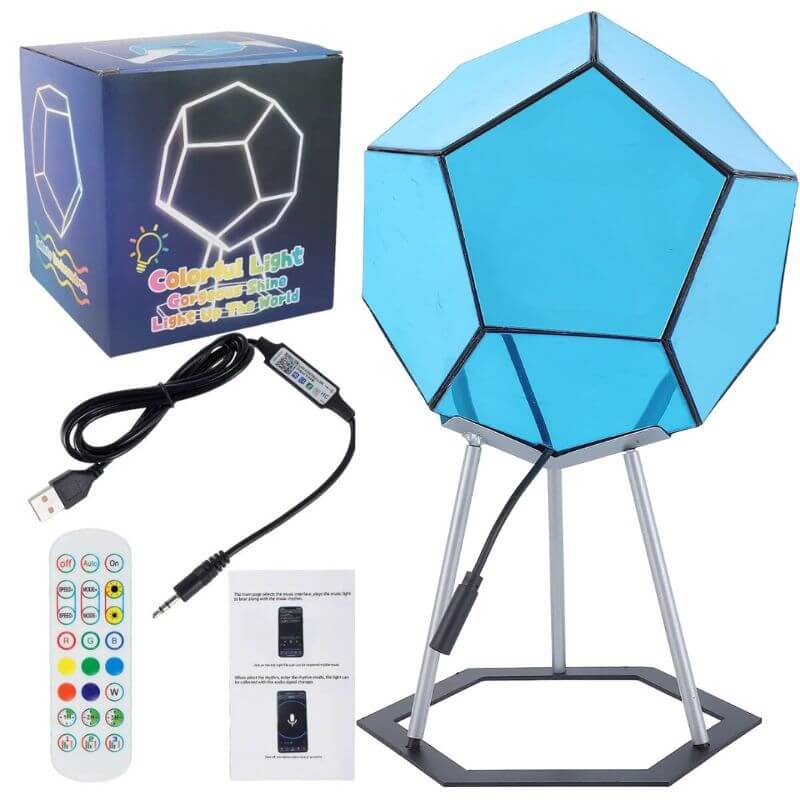 Futuristische Dodekaeder Tischlampe Bild 7