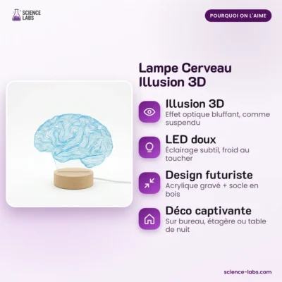 3D Illusion Lampe Gehirn Bild 3