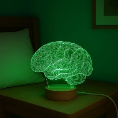3D Illusion Lampe Gehirn Bild 5