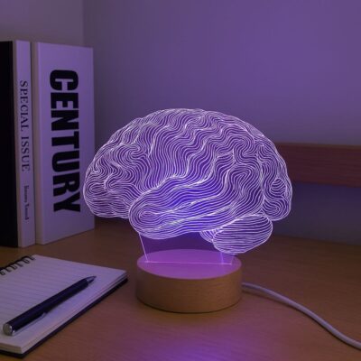 3D Illusion Lampe Gehirn Bild 2