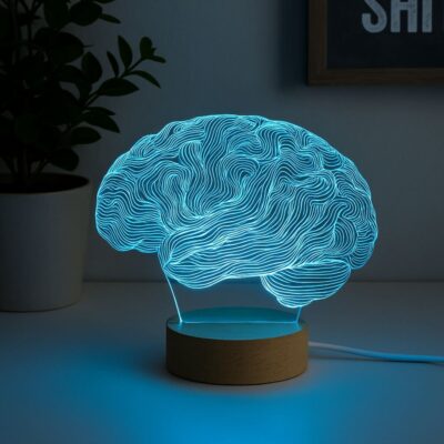 3D Illusion Lampe Gehirn