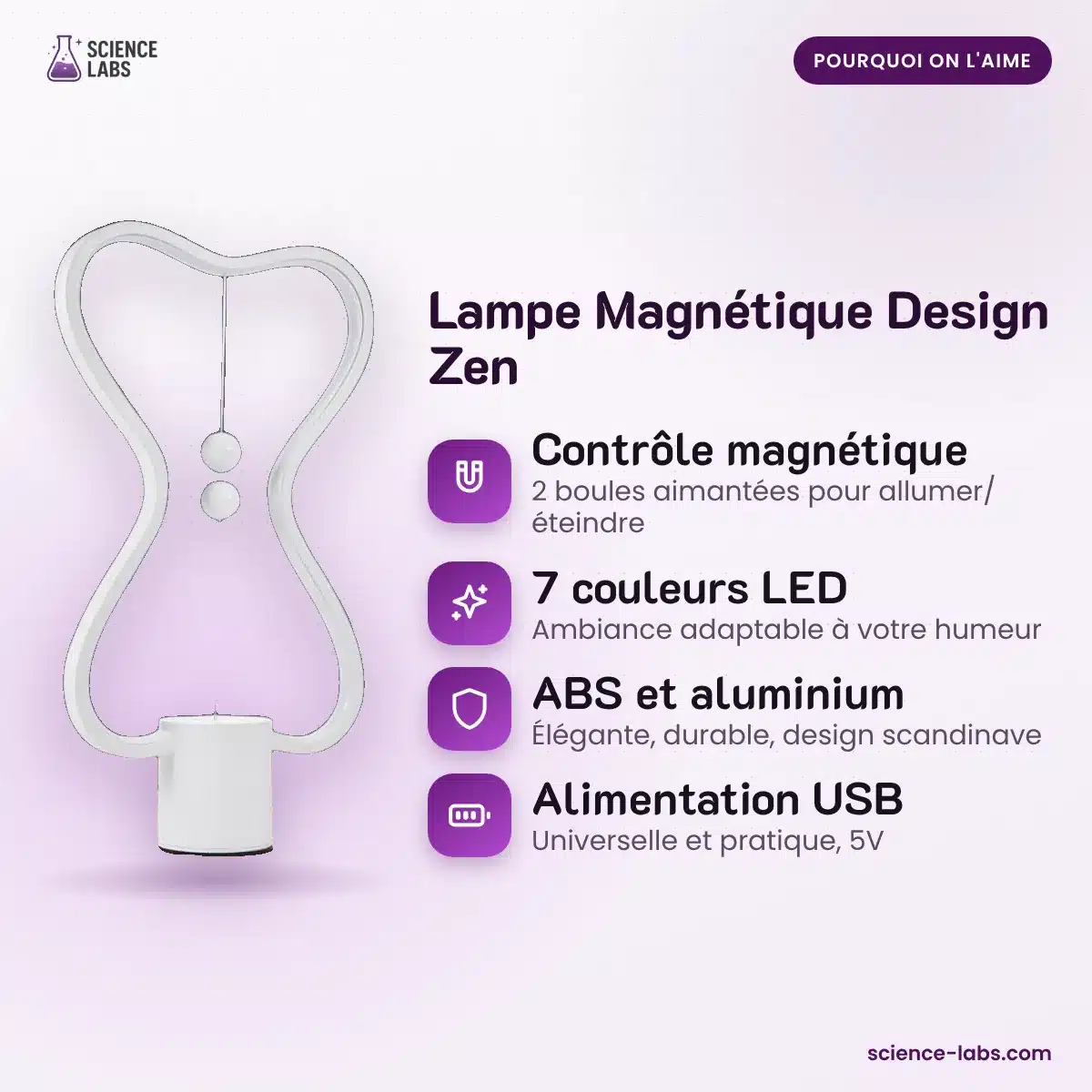 Magnetische Designlampe Zen Bild 3