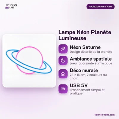 Neon Planetenlampe Saturn Bild 3