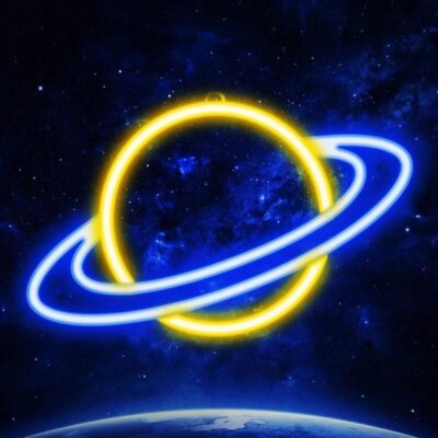 Neon Planetenlampe Saturn Bild 2