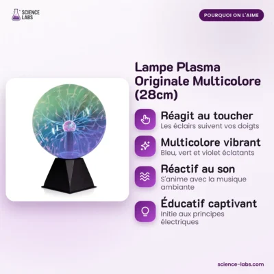 Plasmalampe Mehrfarbig 28 cm Bild 3
