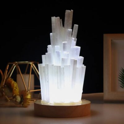 Selenit Tischlampe