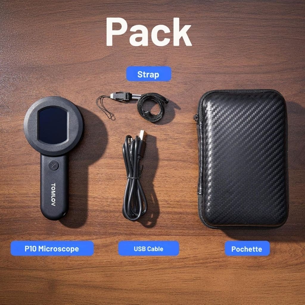 Taschenmikroskop 100x mit LCD Display Bild 6