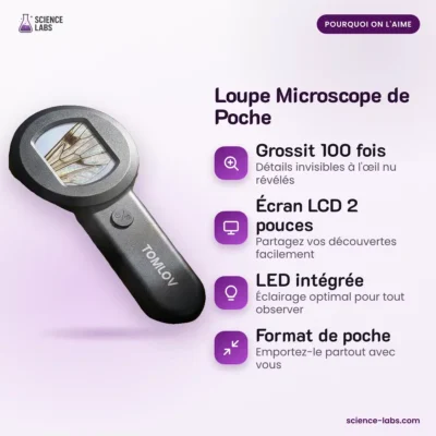 Taschenmikroskop 100x mit LCD Display Bild 3