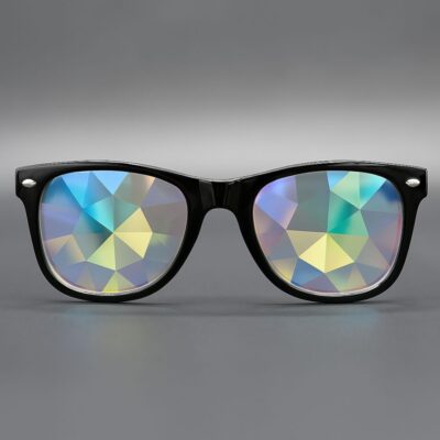 Diffraktionsbrille mit Regenbogeneffekt