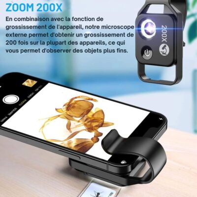 Handy Mikroskop Clip 200x Bild 5