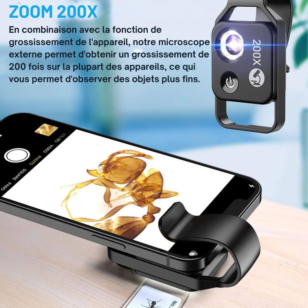Handy Mikroskop Clip 200x Bild 5