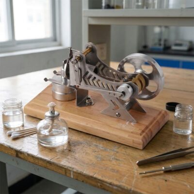 Deko Stirlingmotor mit Holzsockel Bild 6