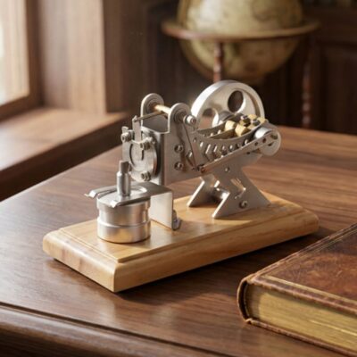 Deko Stirlingmotor mit Holzsockel
