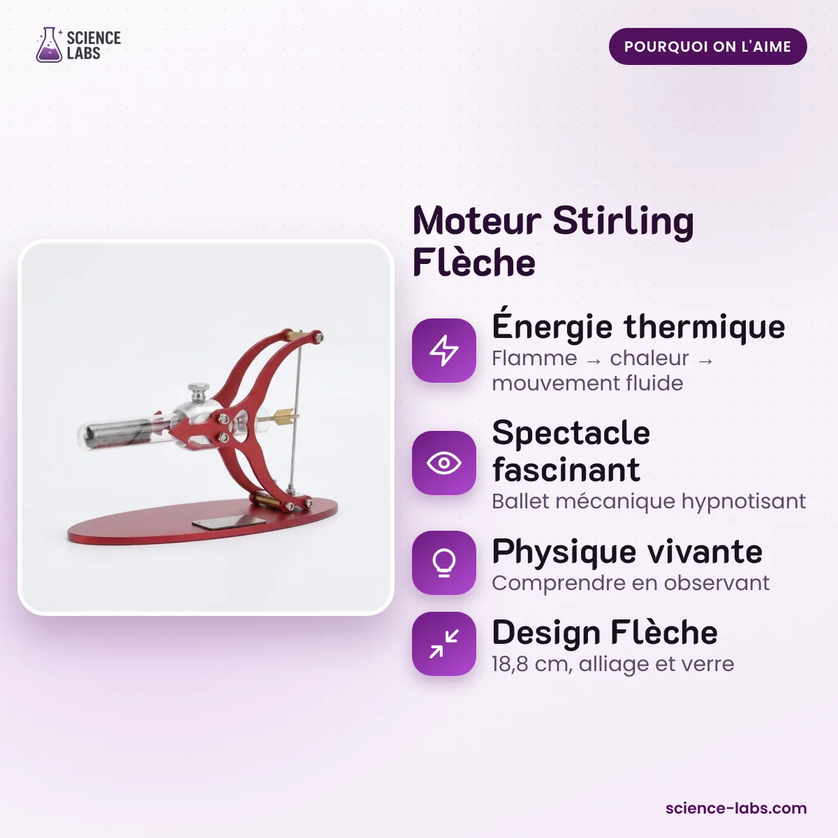 Stirlingmotor Pfeil Modell Bild 3