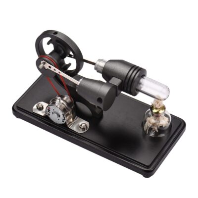 Stirlingmotor Schwarz mit LED Bild 7