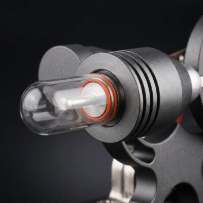 Stirlingmotor Schwarz mit LED Bild 5