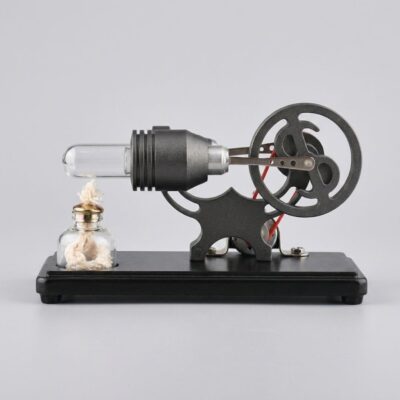Stirlingmotor Schwarz mit LED Bild 6