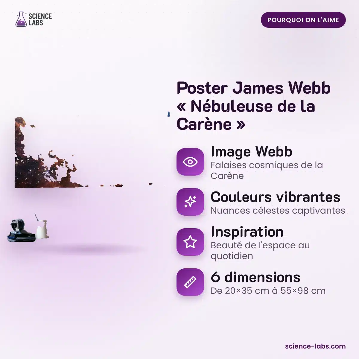 James Webb Poster Carinanebel Bild 3