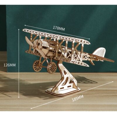 3D Holzpuzzle Flugzeug Doppeldecker Bild 5