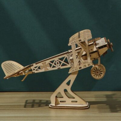 3D Holzpuzzle Flugzeug Doppeldecker Bild 2
