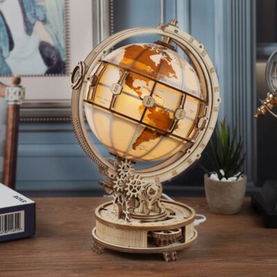 3D Holzpuzzle Globus mit Licht