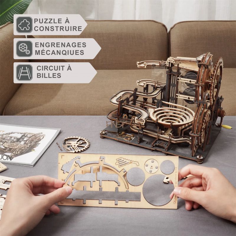 3D Holzpuzzle Kugelbahn Labyrinth Bild 2