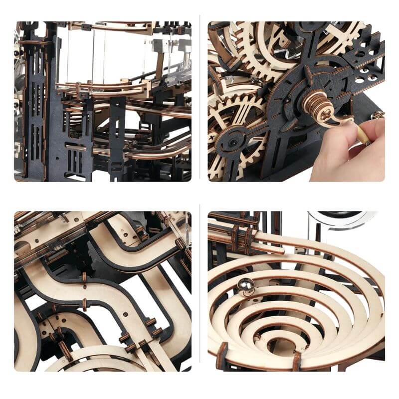 3D Holzpuzzle Kugelbahn Labyrinth Bild 5