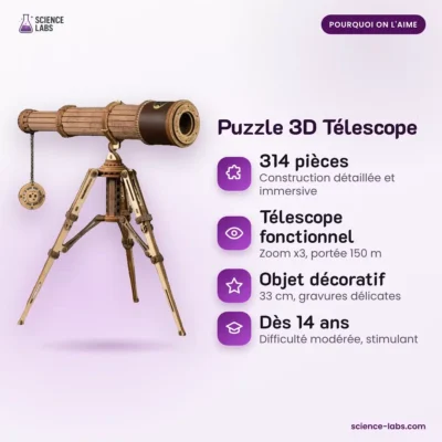 3D Holzpuzzle Teleskop Bild 3