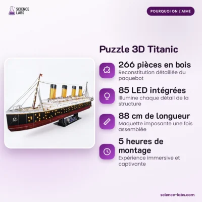 3D Puzzle Titanic mit LED Bild 3