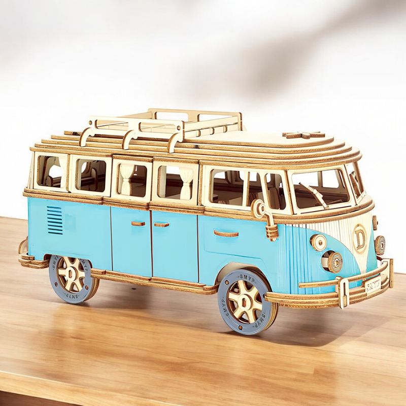 3D Holzpuzzle Auto Retro Bus