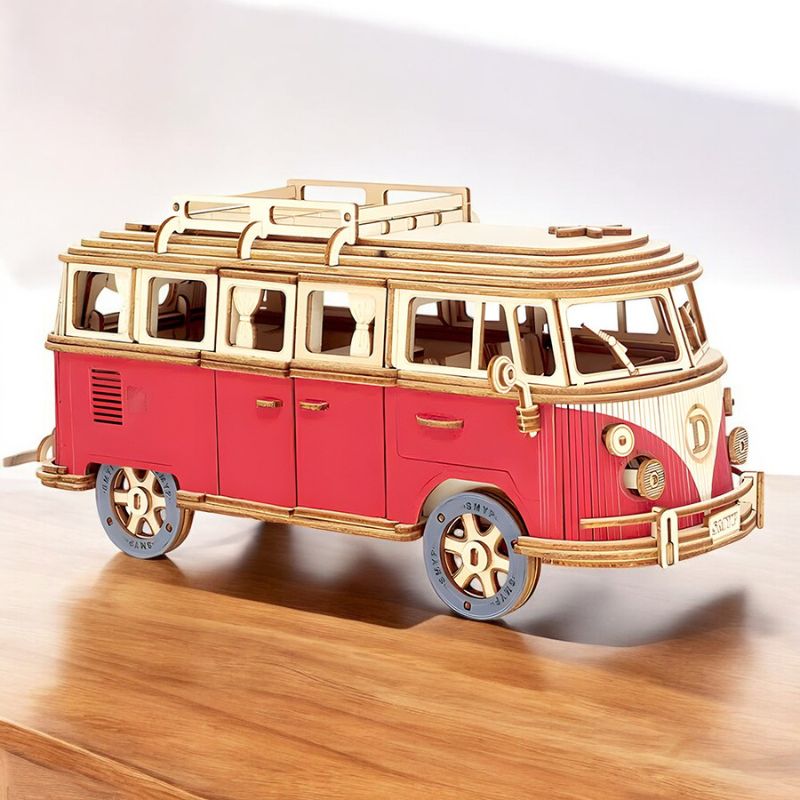 3D Holzpuzzle Auto Retro Bus Bild 2