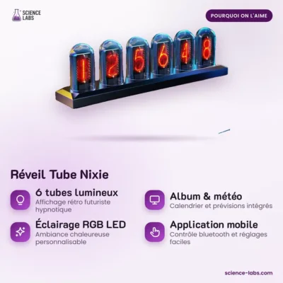 Nixie Röhren Wecker mit App Bild 3