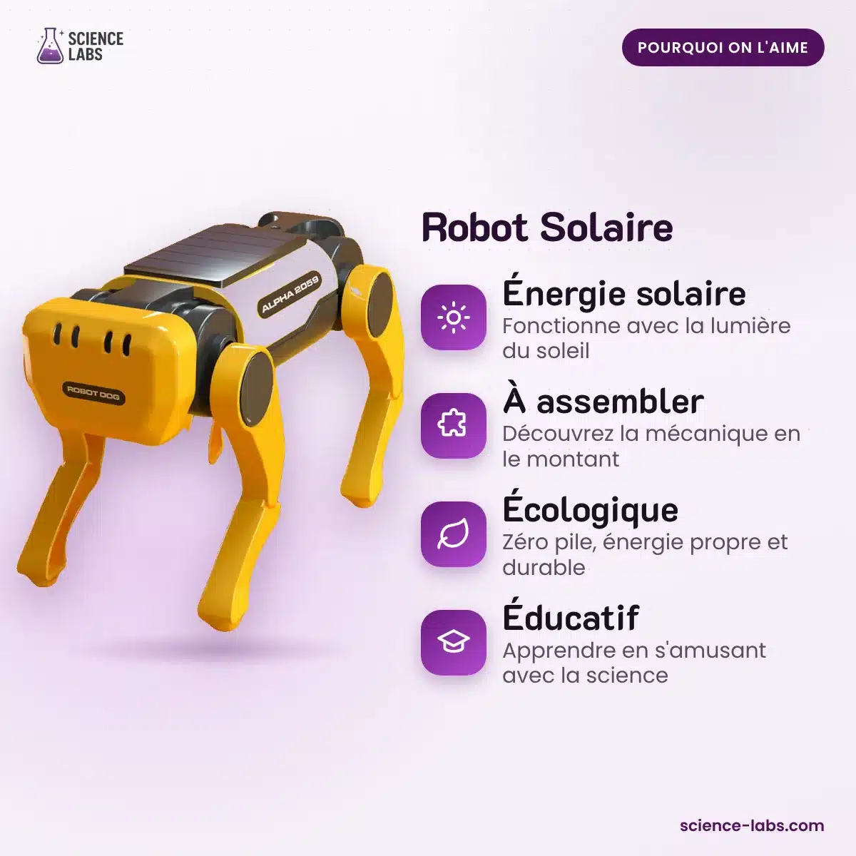 Solar Roboterhund Bausatz Bild 3