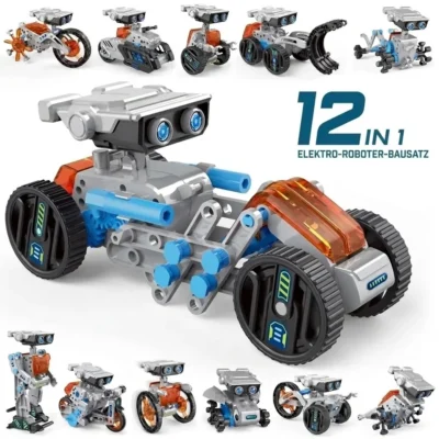 Roboter Bausatz 12 in 1 mit Akku