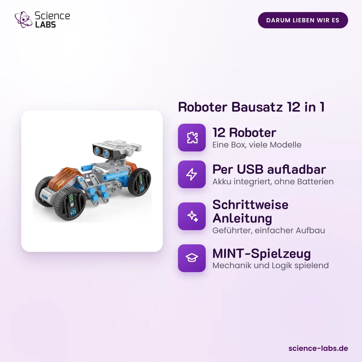 Roboter Bausatz 12 in 1