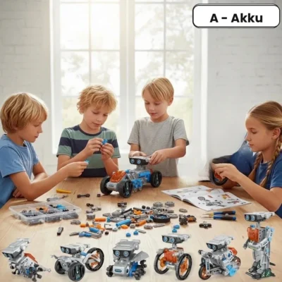 Roboter Bausatz 12 in 1 mit Akku