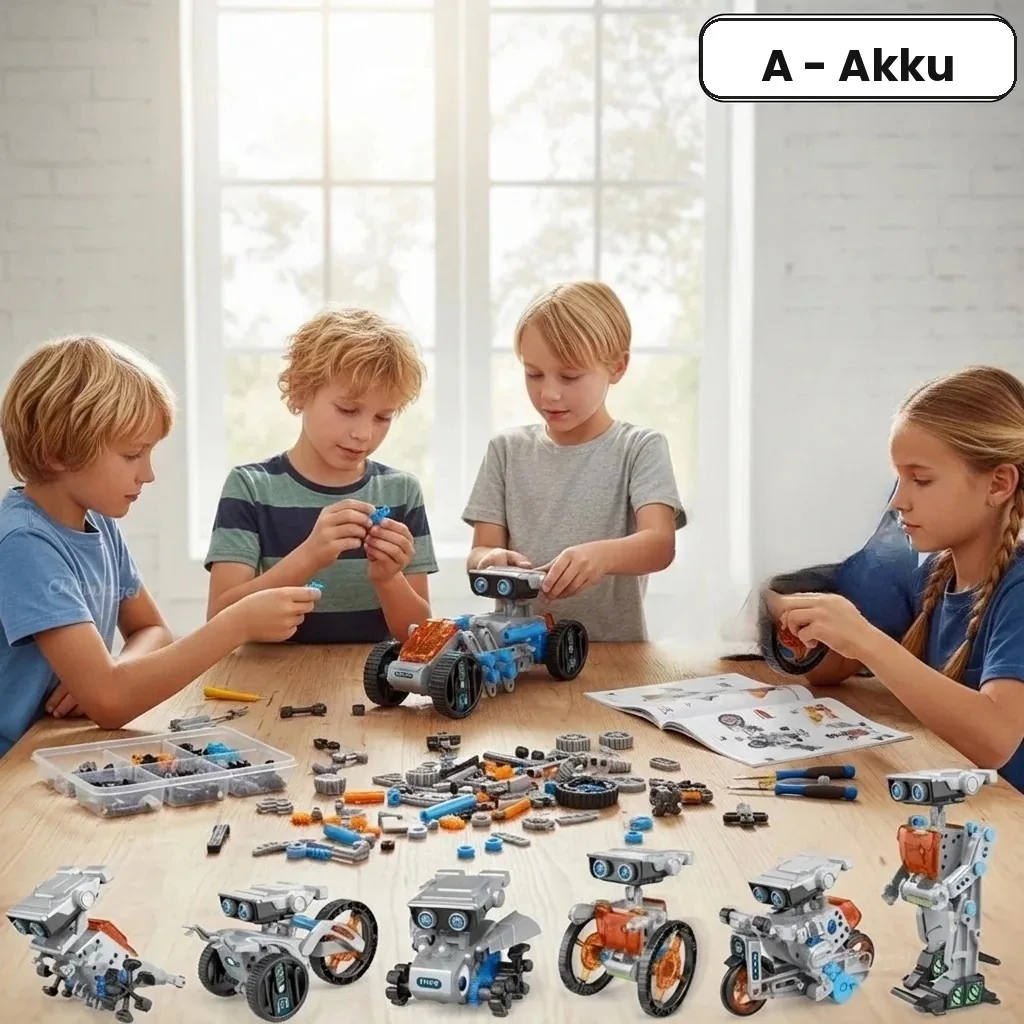 Roboter Bausatz 12 in 1 mit Akku
