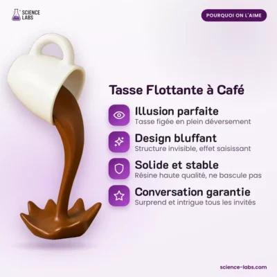 Schwebende Kaffeetasse Skulptur Bild 3